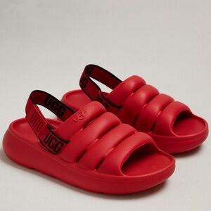 AUTHENTIC UGG RED SPORT SLINGBACK SANDALS SIZE 9. NWT